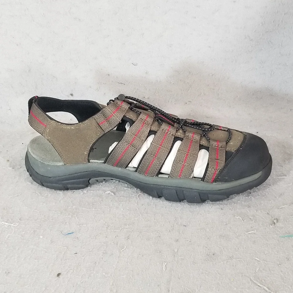 Reel Legends Wolf II Sandals Mens 12M Shoes Beige Fishing Hiking Slip On Cinch